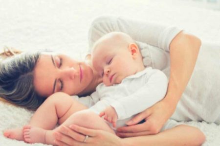 woman with postpartum fatigue