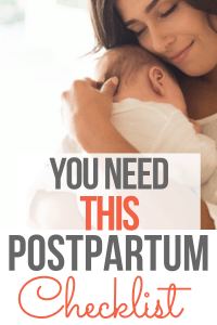 Postpartum checklist Postpartum checklist