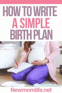 simple birth plan